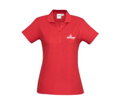 image of Anchor Ladies Polo Shirt - Red