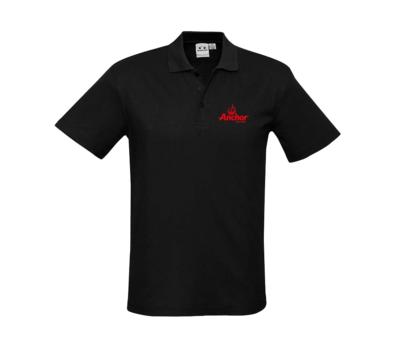 image of Anchor Mens Polo Shirt - Black