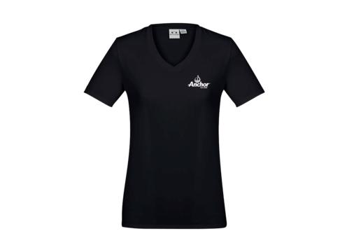 product image for Anchor Black Ladies Tee Shirt - White Logo