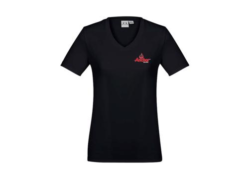 product image for Anchor Black Ladies Tee Shirt - Red Logo