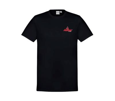 image of Anchor Black Mens Tee Shirt - Red Logo 